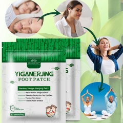 YIGANERJING Herbal Foot Patches - Unique Formula, 10pcs/pack, 6-pack Treatment Course, Powder Form with Mugwort for Fatigue Relief and Better Sleep